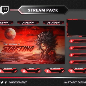 Nakładki Twitch, animowana kamera internetowa, ekrany Twitch, przejścia Twitch, okno czatu Twitch, panele Twitch, górny pasek Twitch, nakładki strumieniowe, Discord