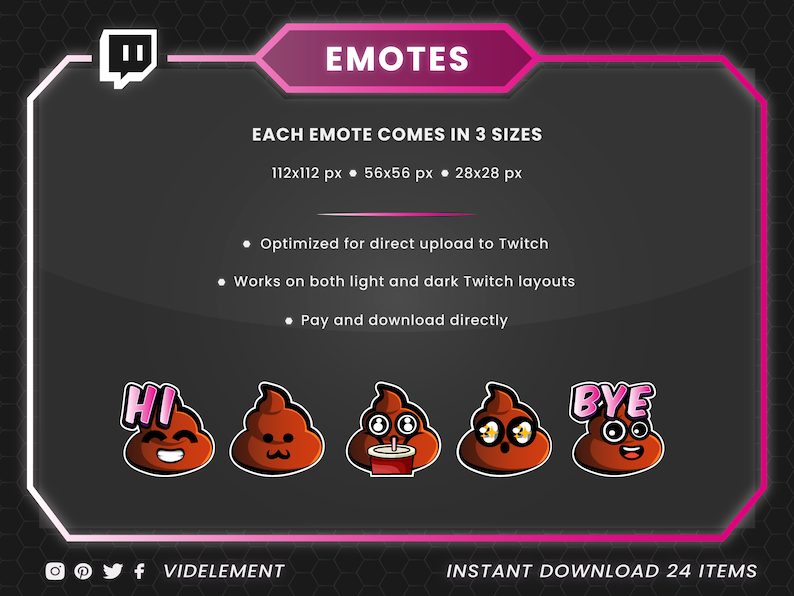Poop Emotes Twitch Emotes Emotes Twitch Discord Emotes - Etsy