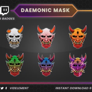 Daemonic Mask twitch sub badges