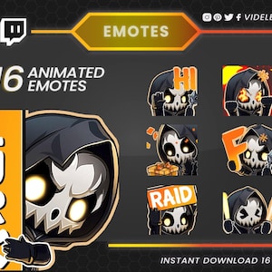 Twitch emotes, animated emotes, twitch emote, emotes twitch, discord emotes, kick emotes,reaper emotes, cute emotes, emote pack, chibi emote