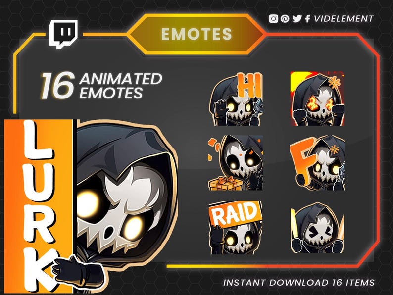 Reaper animated Twitch emotes