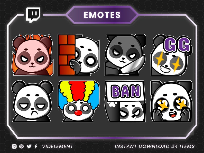 Twitch Emotes Cute Emotes Panda Emotes Anime Twitch Emotes - Etsy Canada