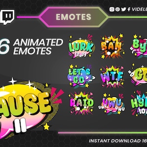 Animated emotes, twitch emotes, discord emotes, animated twitch emotes, twitch emotes animated, animated emotes twitch, cute twitch emotes