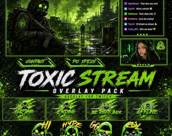 Post-Apocalyptic Stream Pack: Animated Twitch Overlay (PDF Download)