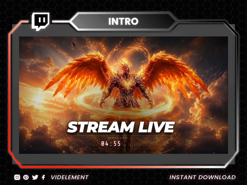 Phoenix Stream Bundle | Animated Overlays, Animated Emotes, Twitch ...