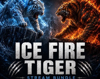 Tigers Stream Bundle | Animated Overlays,  Stream Overlays, Animated Emotes, Twitch Alerts, Sub Badges, Screen Overlays, Twitch Overlays