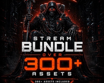 Nexus Reaper Stream Bundle (300+ Assets), Stream Overlay, Animated Overlay, Twitch Overlay, Stream Widget, Emotes, Alerts & Panels