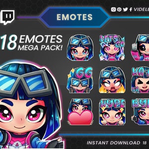 Twitch emotes, Discord emotes, cute emotes, cyber emote, anime emotes, cool emote, text emote, YouTube emote, Tiktok emote, Twitch sub emote