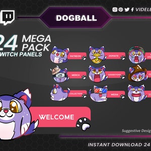 Twitch Panels, Twitch Panels Anime, Twitch Panels Lila, Anime Twitch Panels, niedliche Twitch Panels, Twitch Anime Panels, niedliche Twitch Panels