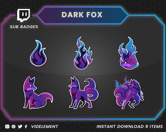 Fox sub badges, twitch sub badges, twitch badge, twitch sub badge, sub badges twitch, badges twitch, twitch bit badges, twitch animal badges