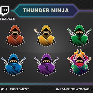 Ninja sub badges, twitch sub badges, twitch badges, sub badges twitch, badges twitch, twitch bit badges, military sub badge, blade sub badge