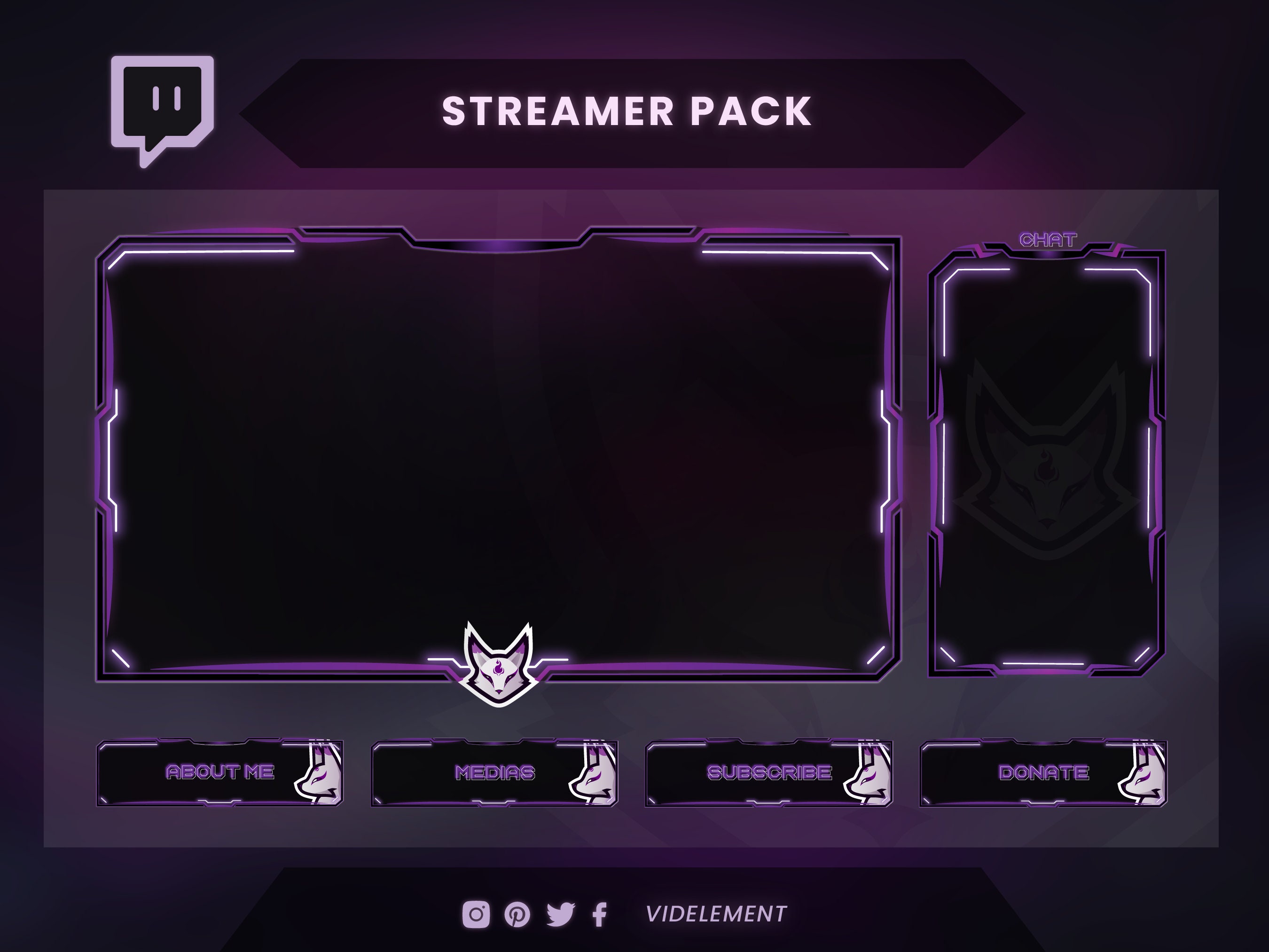 Fox Stream Pack Animated Webcam Overlay Twitch Overlay - Etsy Fox Stream Pack Animated Webcam Overlay Twitch Overlay - Etsy
