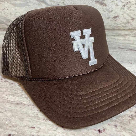 Handmade Upside Down LA Brown Cap Hat 5 