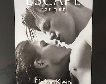 1993 Calvin Klein Escape for Men 90's Memorabilia Vintage Magazine Ad