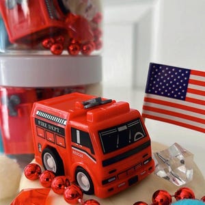 Fire Truck Play Dough Jars