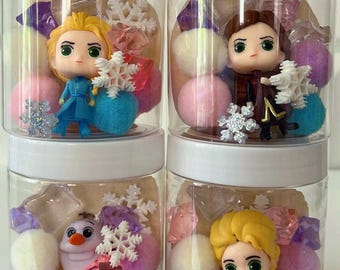 Frozen Party Favor Play Dough Jars
