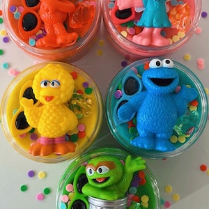 Sesame Street Party Favor Play Dough Jars