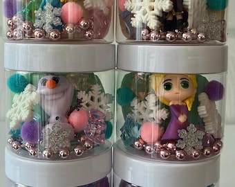 Frozen Party Favor Play Dough Jars