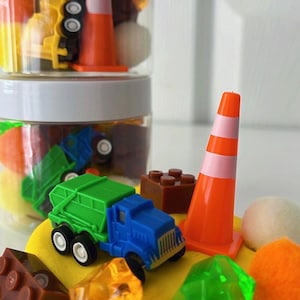 Construction Play Dough Jars