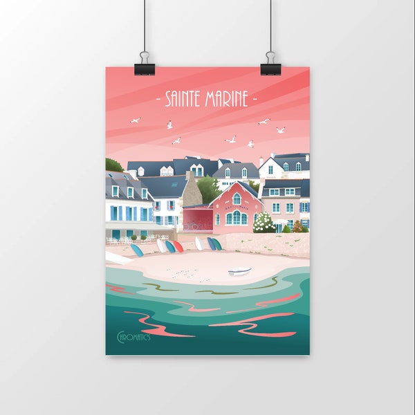 Affiche bretagne sainte marine