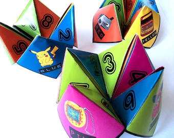 90s Party Table Decorations Game Retro Paper Click Clacks, Table Decorations Pac of 10