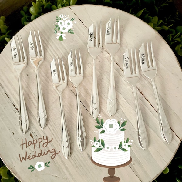 Wedding Cake Fork Sets (Price shown is for 1 set)