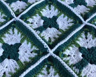Religious blanket with a cross crochet handmade holy spiritual faith cross Easter baptism catholic blanket