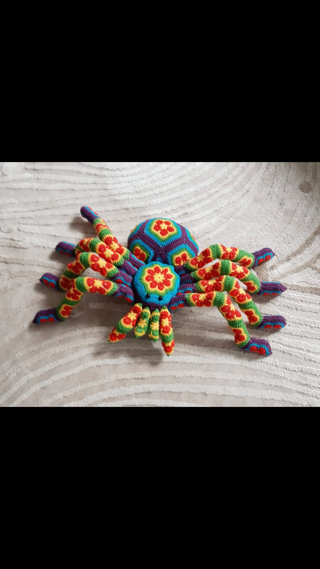 Handmade Crochet Giant Spider Tarantula African Floral Etsy