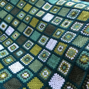 Handmade granny square crochet cotton lightweight blanket for sale handmade knit crochet Afghan throw blanket crochet blanket