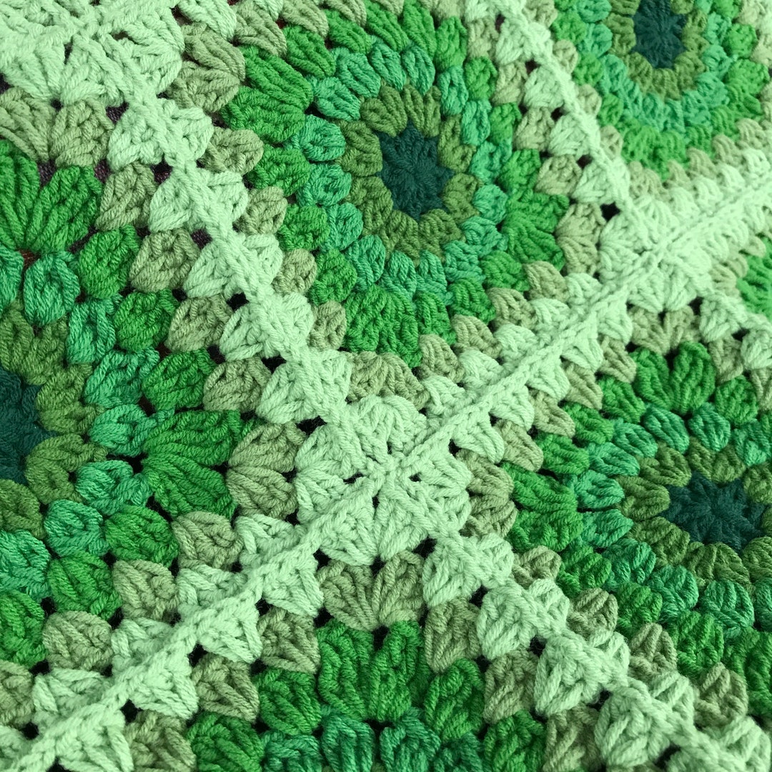 Mint Green Lap Crochet Blanket Handmade Light Green Modern Crochet Lap