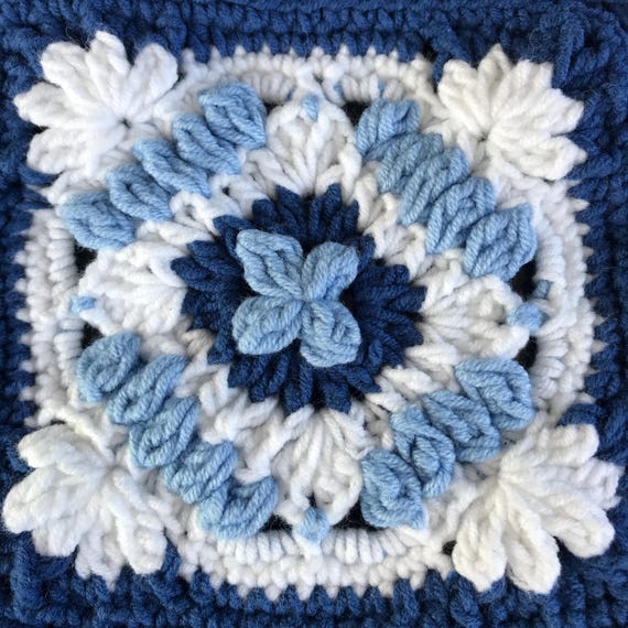 カスタムクロシェブランケット：モチーフを選ぶ、ブルージーンズ