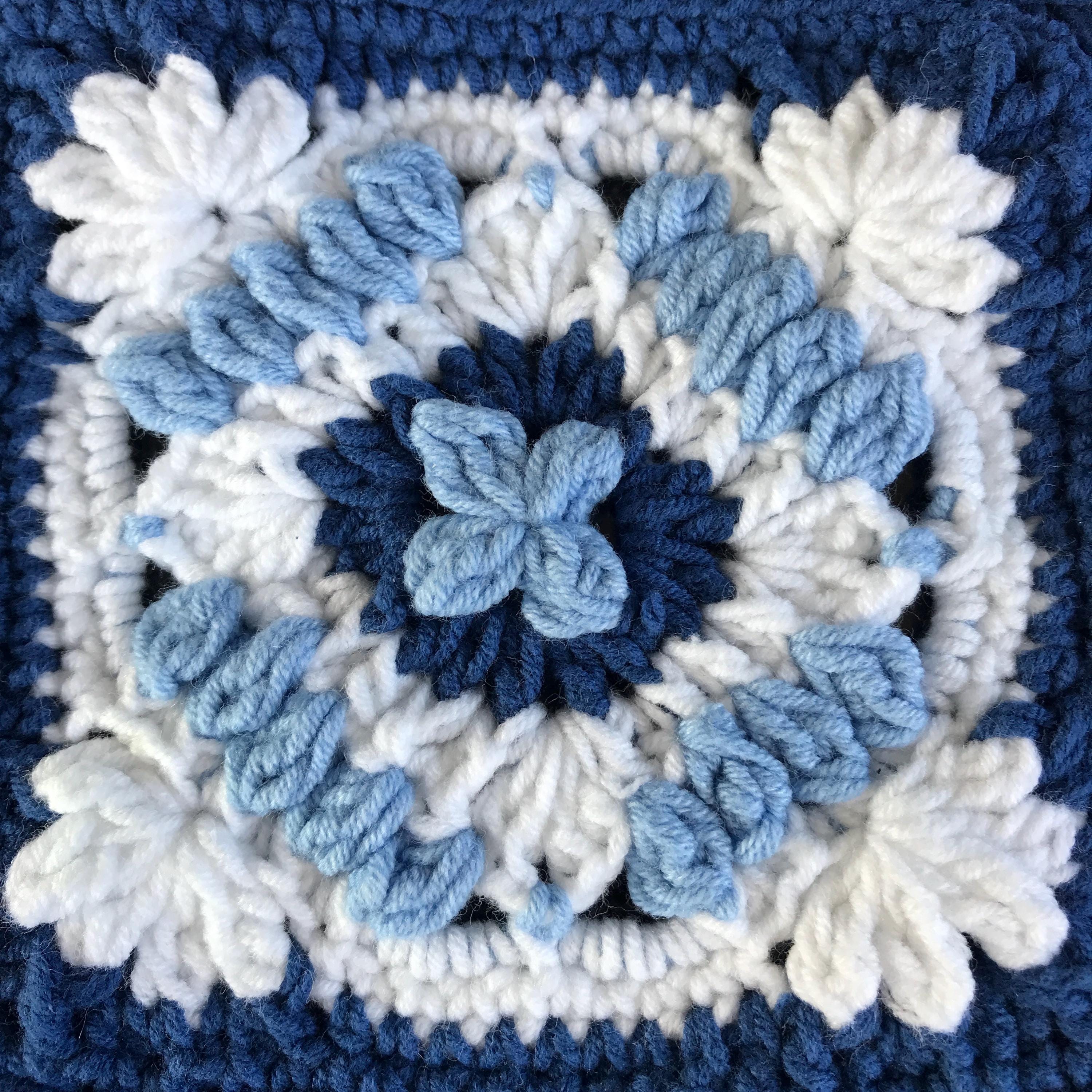 カスタムクロシェブランケット：モチーフを選ぶ、ブルージーンズ