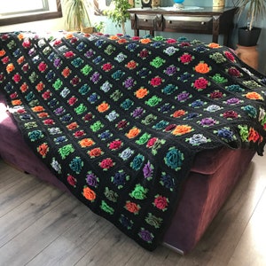 Custom crochet 3D rose blanket choose your own colors a very pretty crochet Afghan