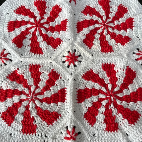 Peppermint Pinwheel Swirl Holiday Red and White Swirl Custom
