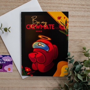 Carte d’astronaute nerdy Funny Gamer| Carte de Saint-Valentin| Carte d’anniversaire| Carte d’amour| Romantique, fan art, pour elle, pour lui, pour eux