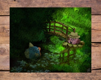 Impresión de arte de fan de videojuegos con temática de bosque, arte digital, obra de arte inspirada en videojuegos, ¡el regalo perfecto para ella/él/ellos! (8 x 10 pulgadas)