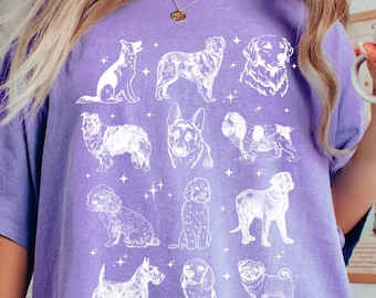 Vintage Comfort Colors Dog T-Shirt: Retro 90s Style