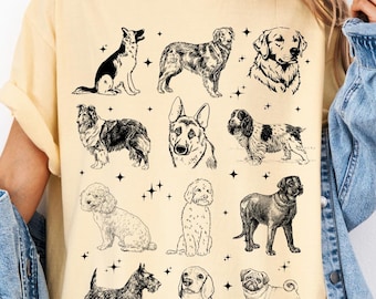 Vintage Comfort Colors Dog T-Shirt: Retro 90s Style