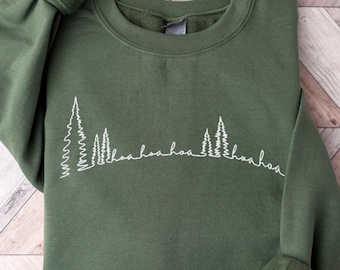 Embroidered "Hoa Hoa Hoa" Crewneck Sweatshirt, Twilight Inspired Gift
