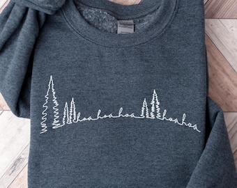 Embroidered "Hoa Hoa Hoa" Sweatshirt, Twilight Inspired Crewneck