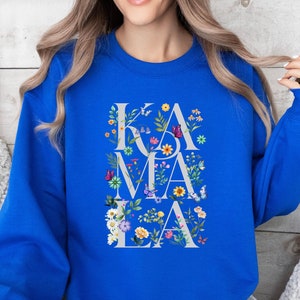 Botanical Kamala Shirt, Kamala Harris Voting 2024 Presidential Election Sweatshirt, Artsy Floral Politics, Vote for Kamala, Madam President