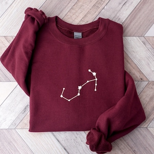 Skorpion haftowana bluza, Skorpion znak zodiaku, prezenty Skorpiona, astrologia, zodiak Skorpion bluza z kapturem, prezent Skorpion, urodzinowa dziewczyna, znak Skorpiona