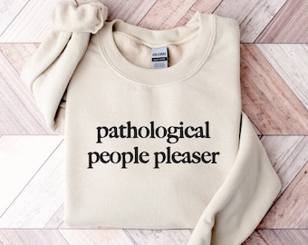 Embroidered Pathological People Pleaser Sweatshirt, Losing Me, Album Cover Inspired Vintage Shirt, Midnights Album Sweatshirt, Gift For Fan