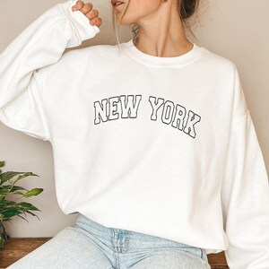 Haftowana bluza New York Custom, Bluzy z kapturem Custom, Bluza New York Lover, Bluza Manhattan, Prezent świąteczny, Prezent dla Nowojorczyka