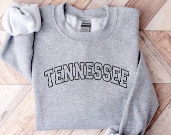 Embroidered Tennessee Sweatshirt: State Pride Crewneck