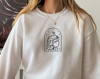 Moletom bordado de Virgem: presente de astrologia do zodíaco