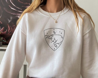 Embroidered Capricorn Sweatshirt: Zodiac Astrology Shirt