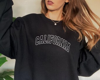 Sudadera californiana bordada: Golden State Crewneck