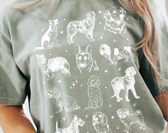 Vintage Comfort Colors Dog T-Shirt: Retro 90s Style