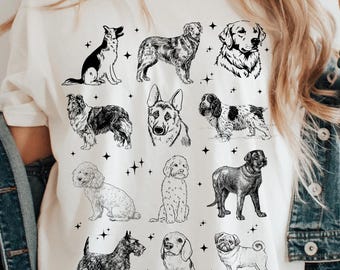 Vintage Comfort Colors Dog T-Shirt: Retro 90s Style
